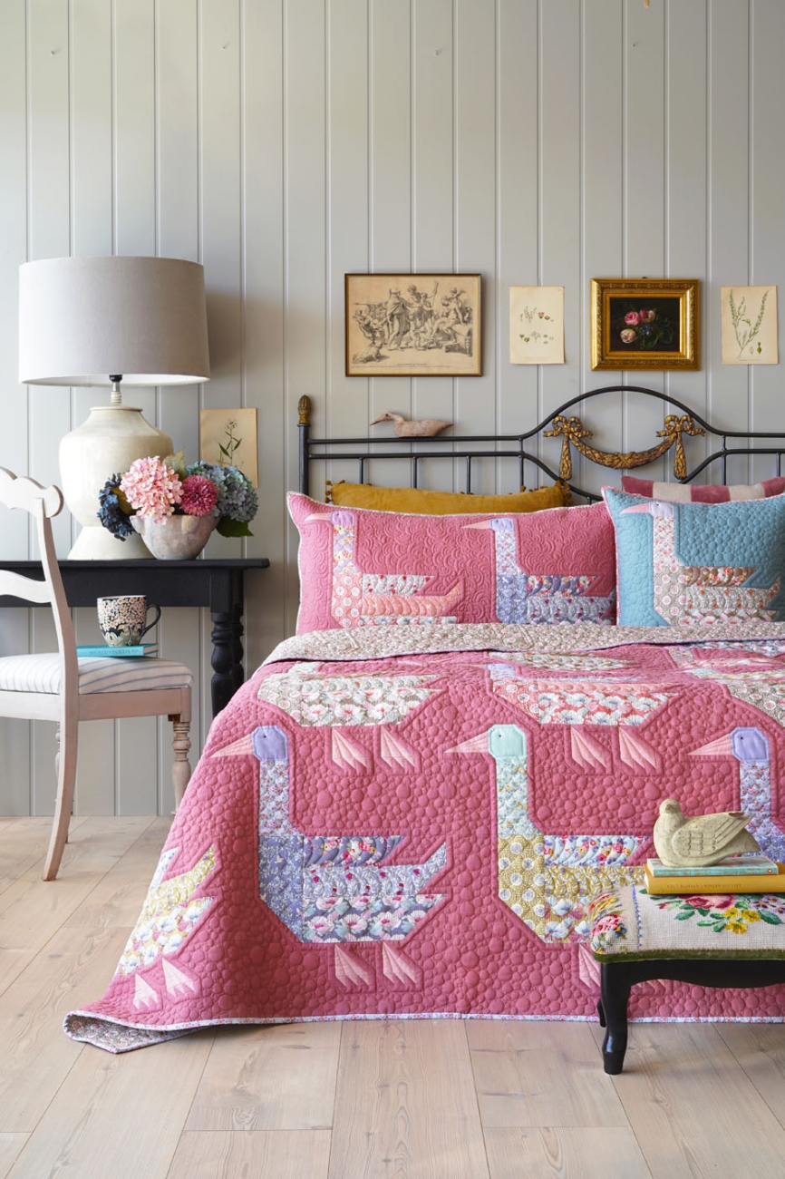 Tilda Patchwork Baumwolle - Maple Farm - Birdie Rosehip